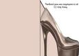 High Heeled Shoe Shaped Front Card in Brown