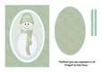 Pastel Green Snowman Flip Card Sheet