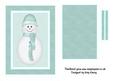 Pastel Blue Snowman Flip Card Sheet