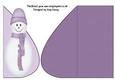 Pastel Lilac Snowman Tear Drop Card