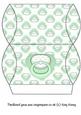 New Baby Dummy Pacifier Pillow Gift Box in Green