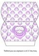 New Baby Dummy Pacifier Pillow Gift Box in Lilac