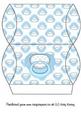 New Baby Dummy Pacifier Pillow Gift Box in Blue