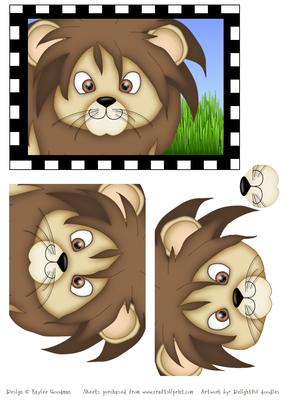 Layered Lion Card