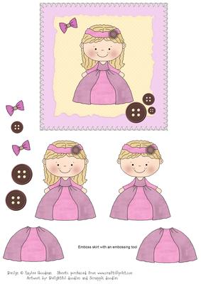Sweet Little Blonde Girl Card
