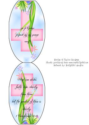 Floral Pink Cross with Bible Verse