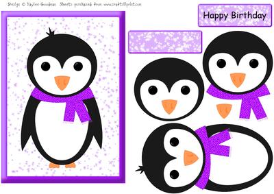 Cold Purple Penguin Star Card