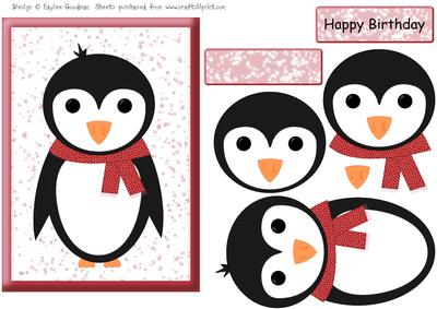 Cold Red Penguin Star Card