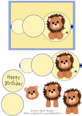 Boy's Lion Birthday Card
