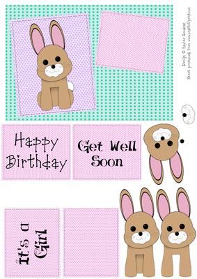 Cute Bunny Rabbit Card