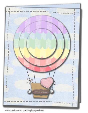 Pastel Hot Air Balloon Pyramid Card Mini Kit