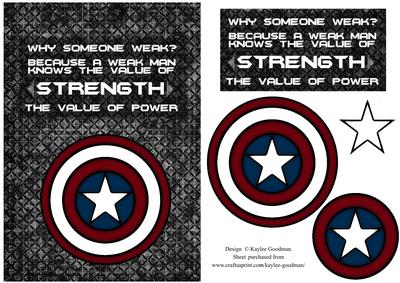 Captain America Quote Card