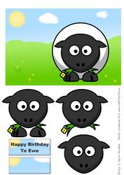 Layered Sheep Card