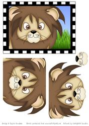 Layered Lion Card