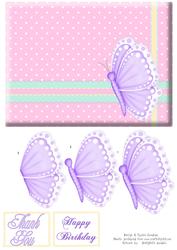 Pink and Purple Butterfly Card