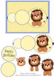 Boy's Lion Birthday Card
