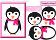 Cold Pink Penguin Star Card