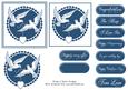 Beautiful Layered Blue Dove Silhouette Card