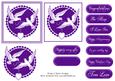 Beautiful Layered Purple Dove Silhouette Card