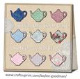 Vintage Doily Teapots Card