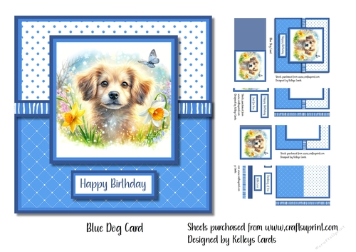 Blue Dog Greeting Card