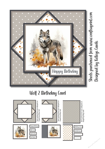 Wolf 2 Birthday Card