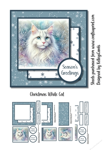 Christmas White Cat