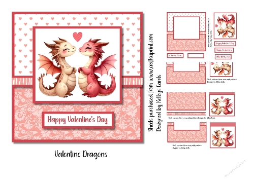 Anniversary or Valentine Dragons in Love