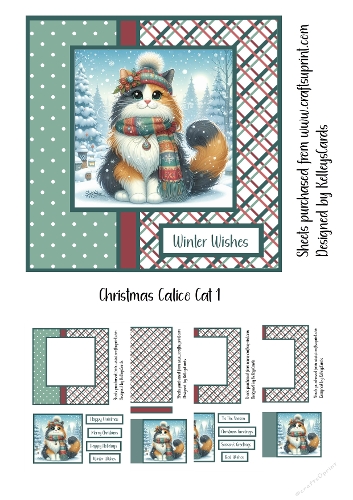 Christmas Calico Cat 1