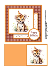 Cute Tiger Birthday Card