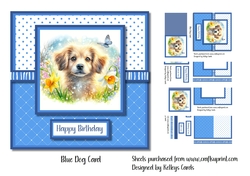 Blue Dog Greeting Card