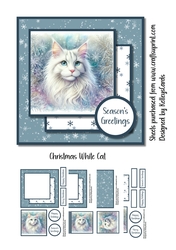 Christmas White Cat