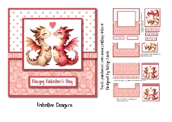 Anniversary or Valentine Dragons in Love
