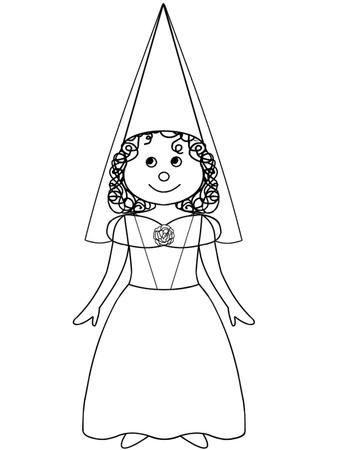 Little Princess Dressing Up in Black and White