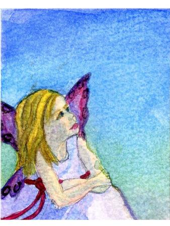 Fairy Watching Watercolour Original Art