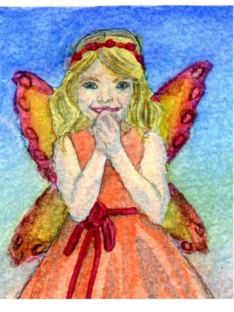 Fairy Wishing Watercolour Original Art