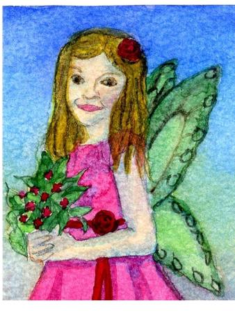 Fairy Waiting Watercolour Original Art