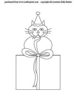 Christmas Fat Cat Digi Stamp
