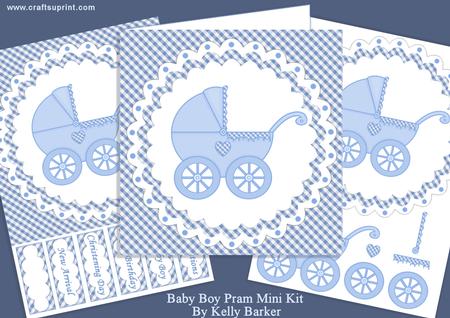 New Baby Boy Pram Mini Kit