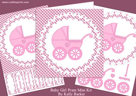 New Baby Girl Pram Mini Kit
