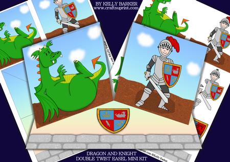 Knight and Dragon Double Twist Easel Mini Kit