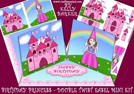 Birthday Princess Double Twist Easel Mini Kit