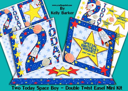 Two Today Space Boy Double Twist Easel Mini Kit