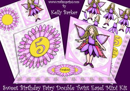 Sweet Birthday Fairy Double Twist Easel Mini Kit
