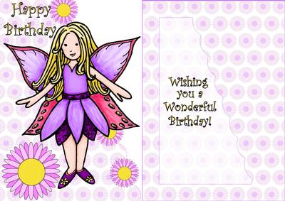 Sweet Birthday Fairy Over the Edge