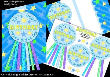 Over the Edge Birthday Boy Rosette Mini Kit