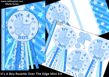 It's a Boy Rosette Over the Edge Mini Kit