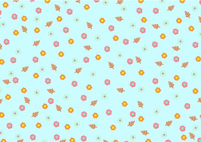 Pale Blue with Autumn Flowers Backing Sheet