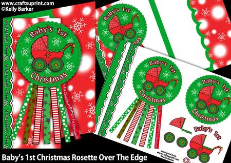 Baby's 1st Christmas Rosette Over the Edge Mini Kit