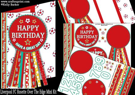 Liverpool Rosette Over Edge All Ages Birthday Father's Day